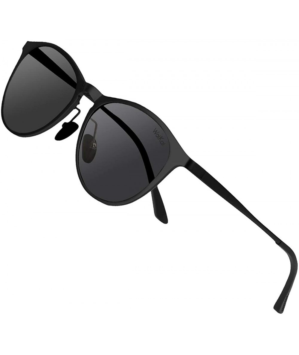 Sport Polarized Sunglasses Protection Aluminium magnesium Fashion - Black Frame Black Lens - CO1940LHXEK $22.01