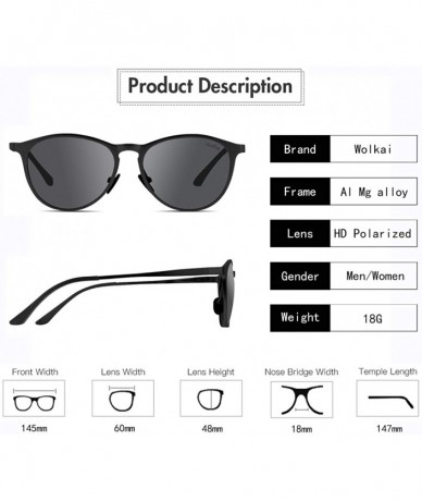 Sport Polarized Sunglasses Protection Aluminium magnesium Fashion - Black Frame Black Lens - CO1940LHXEK $18.26