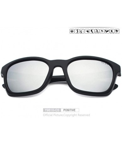 Oversized Retro Polarized Sunglasses Men Womens Brand Designer Sun Glasses Y9810 C1 BOX - Y9810 C5 Box - CE18XDWTD2W $15.78