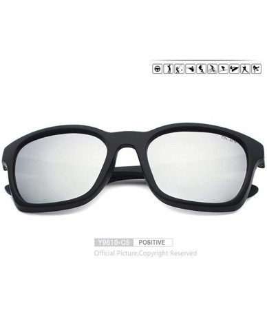 Oversized Retro Polarized Sunglasses Men Womens Brand Designer Sun Glasses Y9810 C1 BOX - Y9810 C5 Box - CE18XDWTD2W $28.56