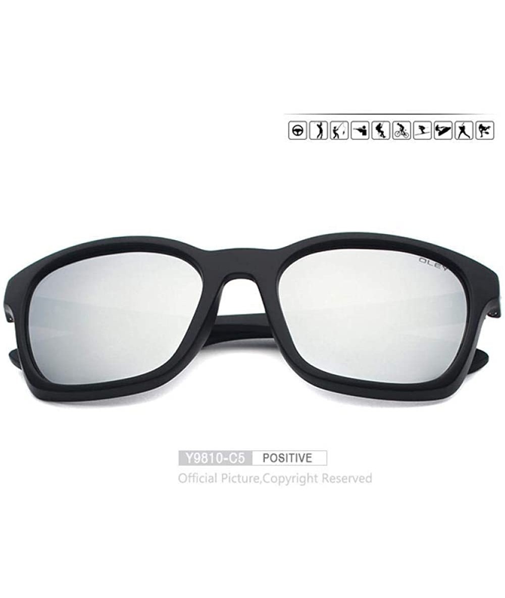 Oversized Retro Polarized Sunglasses Men Womens Brand Designer Sun Glasses Y9810 C1 BOX - Y9810 C5 Box - CE18XDWTD2W $28.56