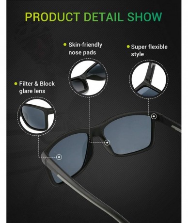 Oversized Polarized Sport Sunglasses UV Protection Driving Fishing Sports Sun Glasses for Men Women - CN18W6GCR3C $21.06