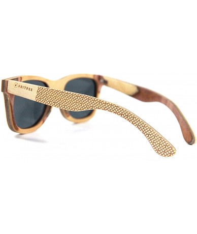 Wayfarer Wood Sunglasses for Men and Women. 100% Maple Wood - Beige - Web - CI187WCZ755 $37.67