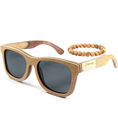 Wayfarer Wood Sunglasses for Men and Women. 100% Maple Wood - Beige - Web - CI187WCZ755 $37.67