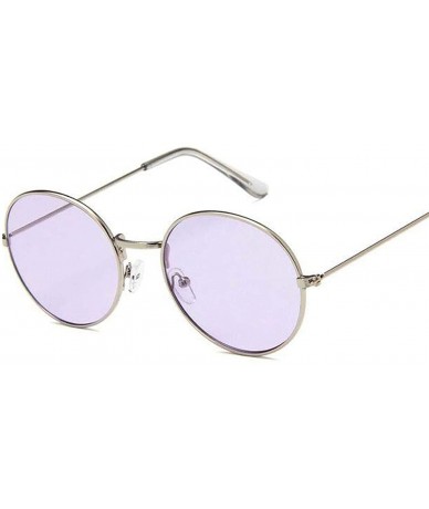 Rimless Round Sun Glasses Women Mirror Retro Ladies Luxury Small Sunglasses Brand Designer - Silver - C7198ZXKIGZ $29.48