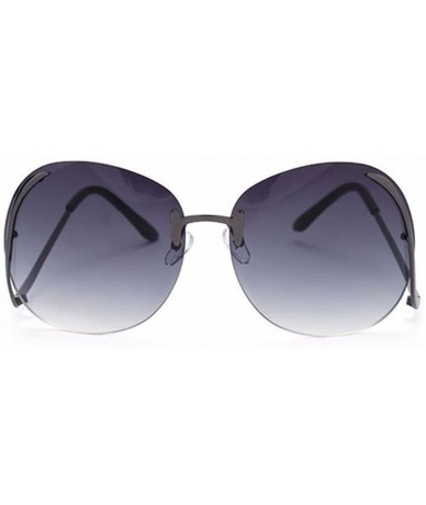 Oversized Women Elegant Oversized UV400 Sunglasses Lady Party Prom Travel Glasses Goggle - Grey - CF182W5SRQ3 $12.25
