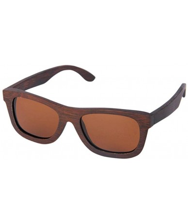 Goggle Bamboo dyed sunglasses polarized lenses for men and women fashion sunglasses wooden glasses - Brown - CS18XG2ROU8 $51.52