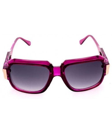Oversized Crystal Cosa Nostra Gazelle Sunglasses Smoke Lenses - Purple & Gold - C312I6WY03D $12.35