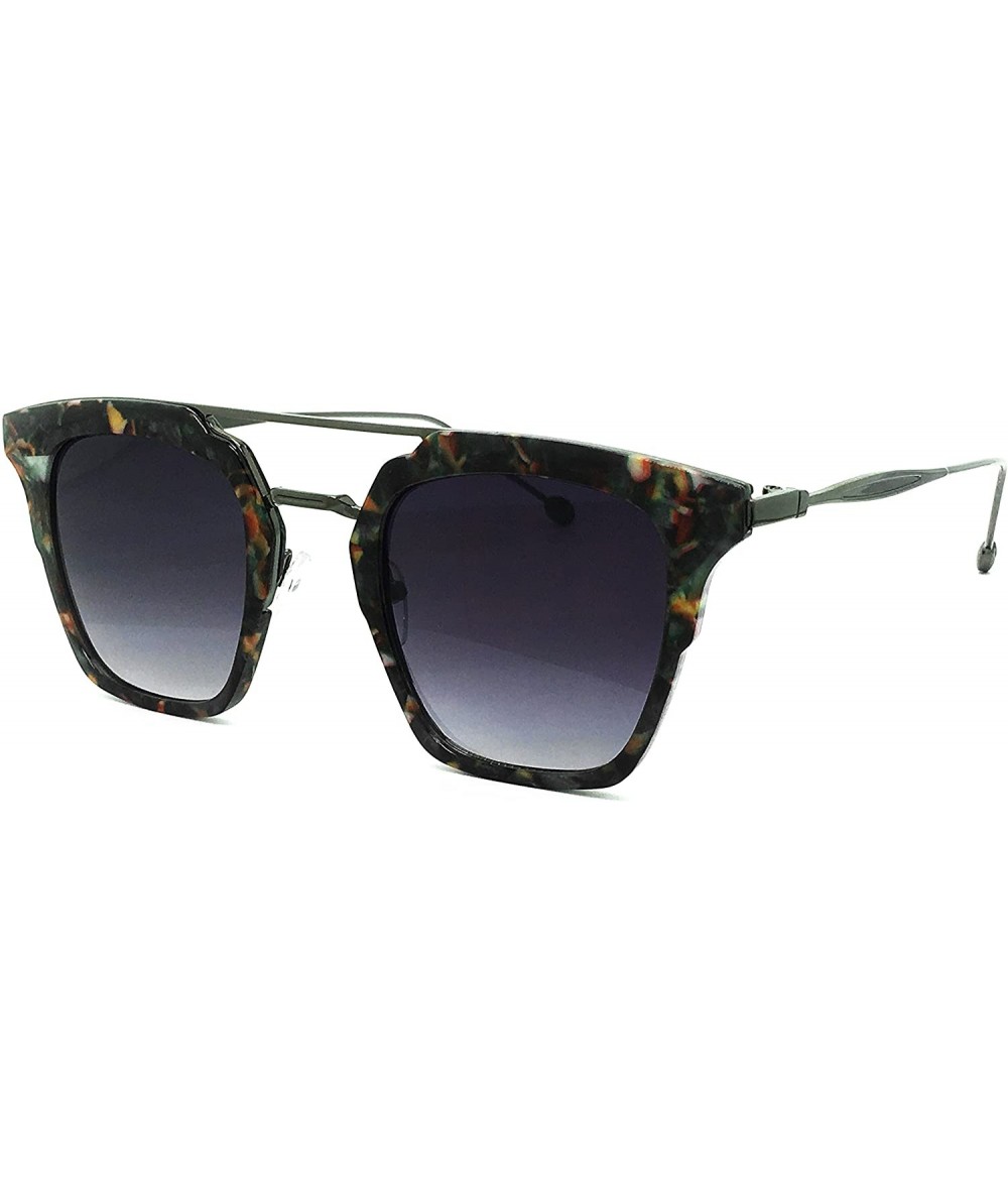 Aviator 7122-1 Premium Retro Tint Fashion Flat Top Aviator Sunglasses - Marble - CT18Q8L00NT $29.75