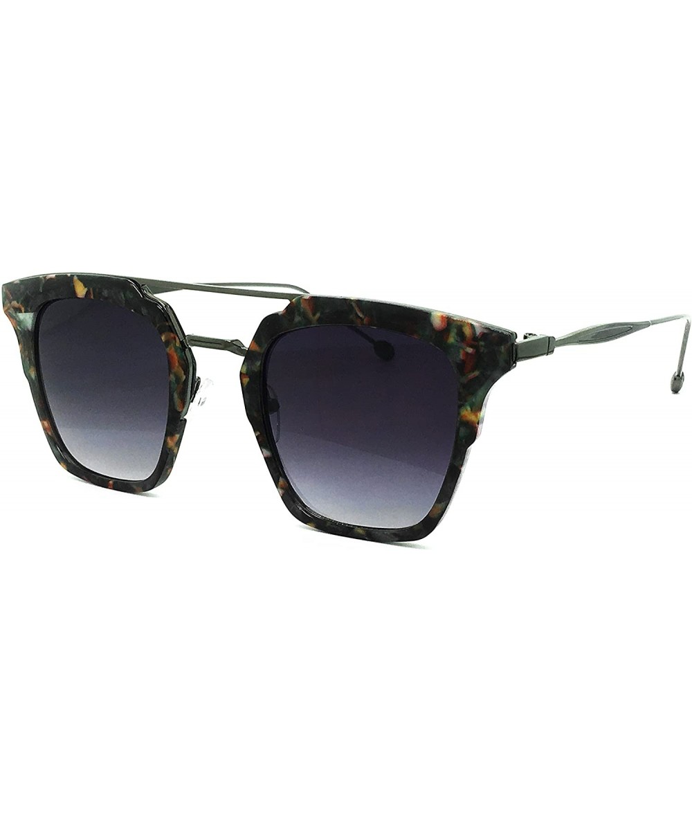 Aviator 7122-1 Premium Retro Tint Fashion Flat Top Aviator Sunglasses - Marble - CT18Q8L00NT $11.98