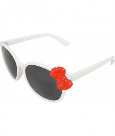 Oval TU9298K Retro Oval Fashion Sunglasses - White Red - CX11CB13NX9 $9.50