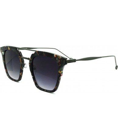 Aviator 7122-1 Premium Retro Tint Fashion Flat Top Aviator Sunglasses - Marble - CT18Q8L00NT $29.75