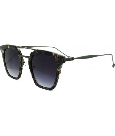 Aviator 7122-1 Premium Retro Tint Fashion Flat Top Aviator Sunglasses - Marble - CT18Q8L00NT $11.98