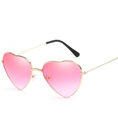Cat Eye Retro Cat Eye Heart Sunglasses Women Metal Frame Mirror UV400 Sun Glasses Female Brand Designer Vintage - CW199QCQKO0...