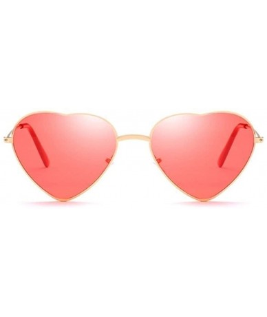 Cat Eye Retro Cat Eye Heart Sunglasses Women Metal Frame Mirror UV400 Sun Glasses Female Brand Designer Vintage - CW199QCQKO0...