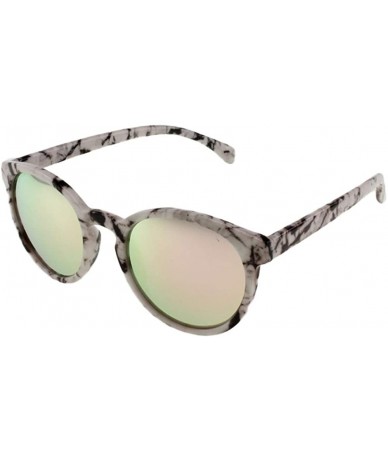 Round Leah - Classic Round Marble Print Sunglasses - Pink - CF196QXZG9D $12.20