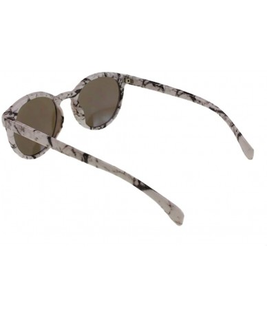 Round Leah - Classic Round Marble Print Sunglasses - Pink - CF196QXZG9D $12.20