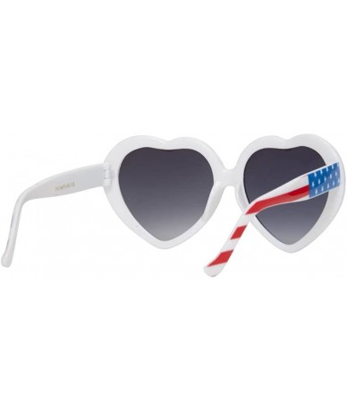 Oval Lolita Heart Shaped Patriotic America Sunglass - C211CYRBBY3 $7.33