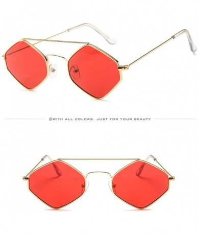 Rimless Fashion Glasses Vintage Retro Unisex Rhombus Frame Sunglasses Eyewear - J - CS18Q4Y7AC7 $10.99