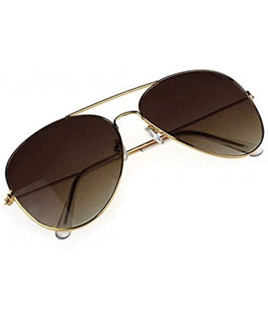 Goggle Men's Driving Polarized Rectangular Square Sunglasses Metal Frame - Gold - CX1947W4Q7D $20.55