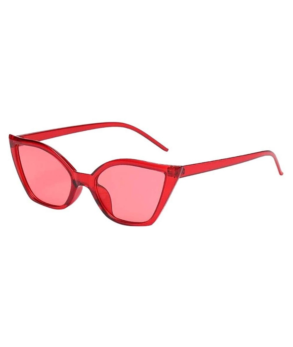 Cat Eye Retro Polarized Cateye Sunglasses - Women Vintage Cat Eye Sun Glasses UV400 Protection - Red - C518TDAWUC0 $7.41
