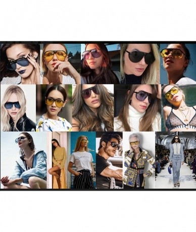 Sport 8284 Oversize Aviator XL New Pop Classic Candy Funky Fashion Tint Designer Flat Top Womens Mens Sunglasses - CI18IYM0X0...