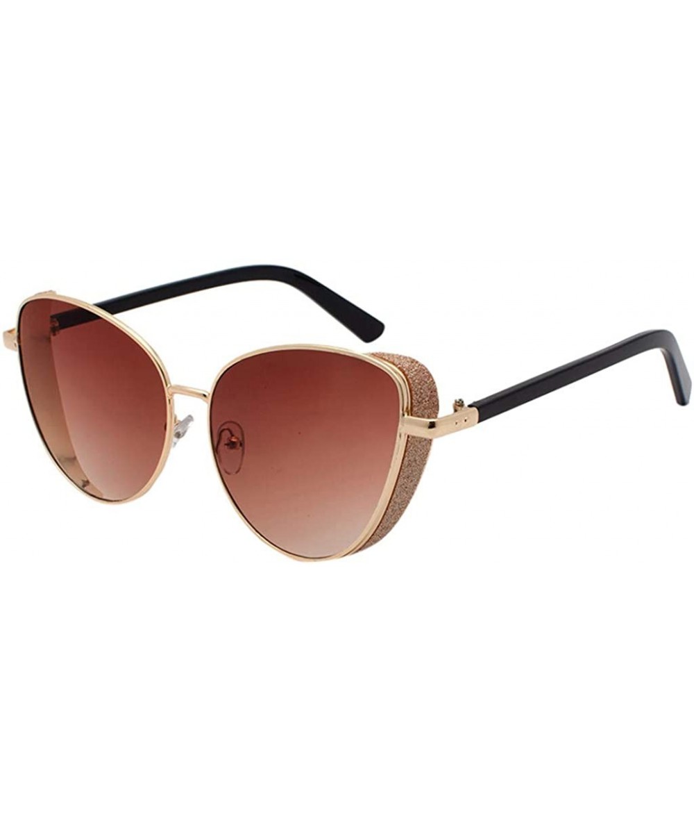Aviator New Sunglasses for Women Man Mirrored Lens Fashion Goggle Polarized Eyewear - Coffee - CT18UE5O9K7 $14.46