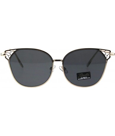 Butterfly Womens Fashion Sunglasses Square Butterfly Thin Metal Gold Frame UV 400 - Gold - C618IORGNGY $19.65