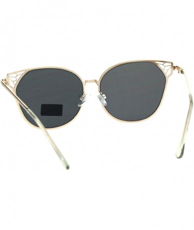 Butterfly Womens Fashion Sunglasses Square Butterfly Thin Metal Gold Frame UV 400 - Gold - C618IORGNGY $13.28