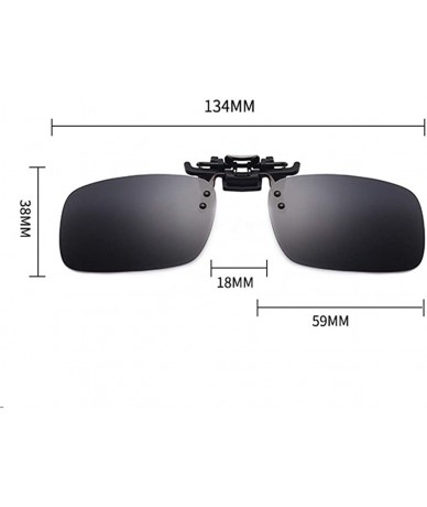 Semi-rimless Polarized Clip-on Sunglasses Anti-Glare Driving Glasses Sunglasses Over for Men Women UV Protection - Black - CC...