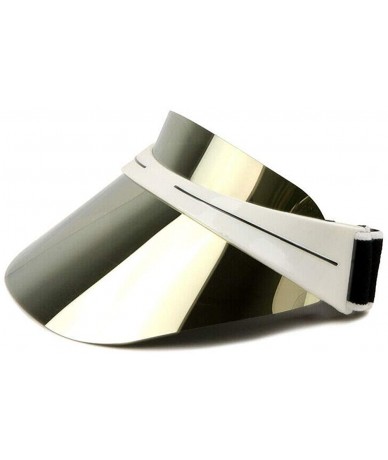 Oversized Oversized XL Shield Wrap Around Headband Visor Sunglasses - White Headband - CX18WT4TGMW $45.59