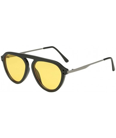 Semi-rimless Sexy Vintage Glasses Women's Fashion Big Oversized Sunglasses Integrated Fashion - A - C218Q9Z6L33 $19.73