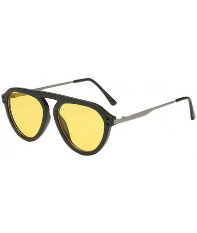 Semi-rimless Sexy Vintage Glasses Women's Fashion Big Oversized Sunglasses Integrated Fashion - A - C218Q9Z6L33 $10.10