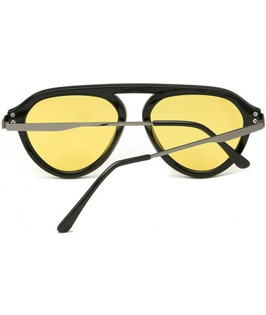 Semi-rimless Sexy Vintage Glasses Women's Fashion Big Oversized Sunglasses Integrated Fashion - A - C218Q9Z6L33 $10.10
