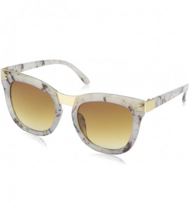 Square BSG1084 Square Tortoise Metal Sunglass 100% UVA/P Protection - Cream - C518U35GNYA $17.66