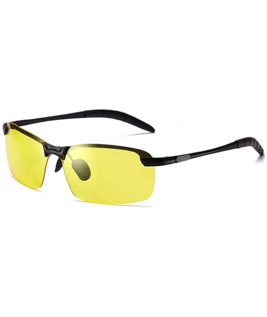 Rimless Polarized Sunglasses for Men Driving Outdoor Sports Designer Brand Sun Glasses 100% UV400 Protection - Yellow - CW18Q...