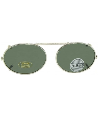 Oval Oval Clip on Sunglasses - Silver Frame-gray Lenses - CK180LO3SCL $9.07