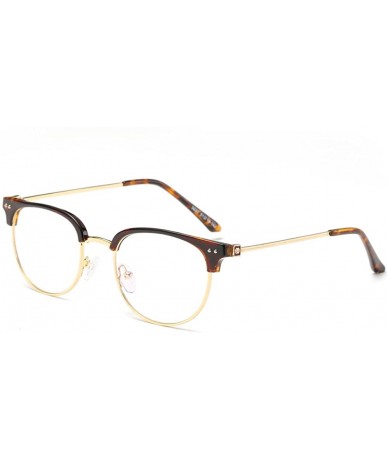 Oval Plastic Flat Oval Lens Retro Eyewear - Hawksbill Frame - C517YL20H9H $23.08