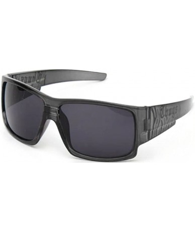 Shield Hardcore Men's Plastic Sunglasses - Clear - CK118AVS1UX $18.70