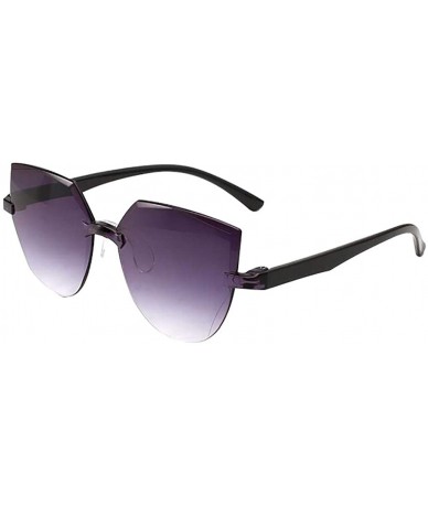 Oversized Unisex Fashion Irregular Vintage Aviator Cat Eye Sunglasses Integrated UV Candy Colored Glasses - F 01 - CB190S3ONA...