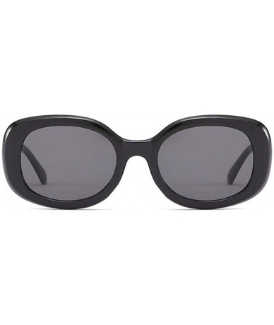 Aviator Vintage Rectangle Sunglasses Women Brand Designer Oversized BAOWEN As Picture - Black - CY18YZXGM53 $9.35