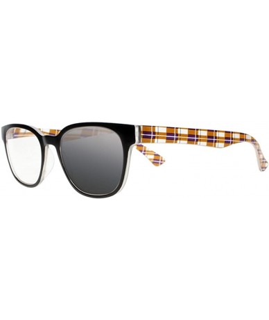 Square Transition Photochromi Check Pattern Square Nerd Reading Glasses UV400 Sunglasses - Brown - C718CLW59DZ $41.63