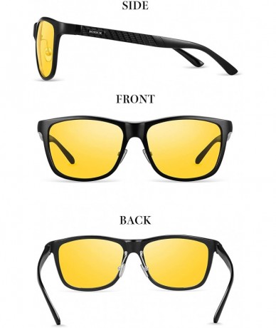 Sport HD Night Vision Driving Glasses Anti Glare Polarized Safe Trendy Stylish Sunglasses for Men Women - CA18ASG4TGR $22.07