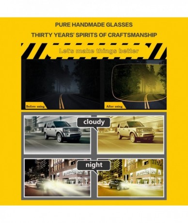 Oval Night Driving Glasses - 2020 Upgraded Polarized Anti Glare HD Night Vision Glasses - Deep Black - CR18ZZLW6YH $22.33