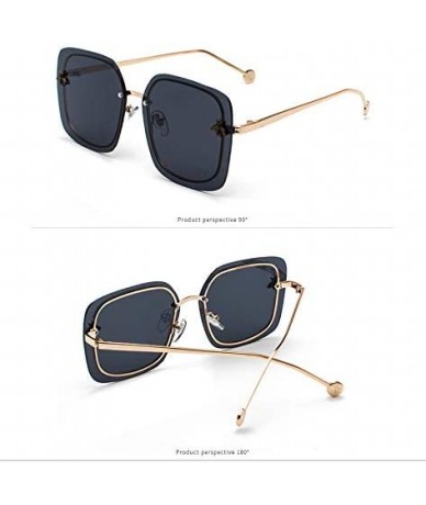 Rectangular Aviator Polarized Sunglasses UV Protection Glasses HD Mirrored Lenses for Women Men with Case Designer Style - CA...