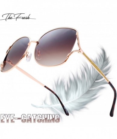 Aviator Classic Crystal Elegant Women Beauty Design Sunglasses Gift Box - L143-gold - C518M0TZ089 $40.62