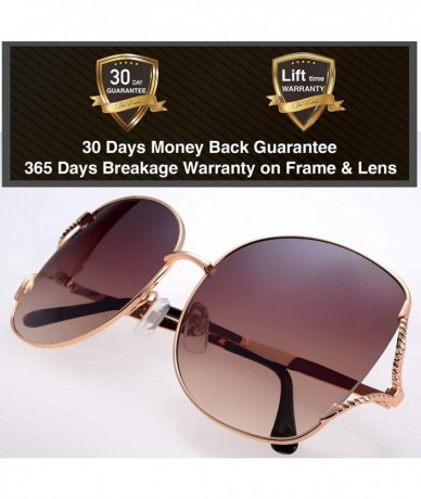 Aviator Classic Crystal Elegant Women Beauty Design Sunglasses Gift Box - L143-gold - C518M0TZ089 $40.62