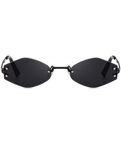 Rimless Sunglasses for Men Women Vintage Glasses Retro Sunglasses Eyewear Metal Sunglasses Party Favors - B - C418QR6RTWU $8.41