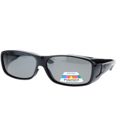 Rectangular Anti Glare Polarized Lens Rectangular Fit Over Sunglasses - Black - C311YAXL5M1 $14.31