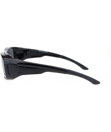 Rectangular Anti Glare Polarized Lens Rectangular Fit Over Sunglasses - Black - C311YAXL5M1 $14.31